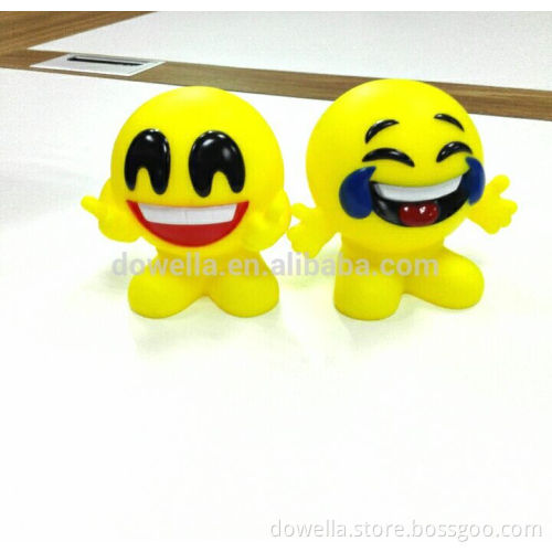 Plastic 3D smile face emoji vinyl character led lamp